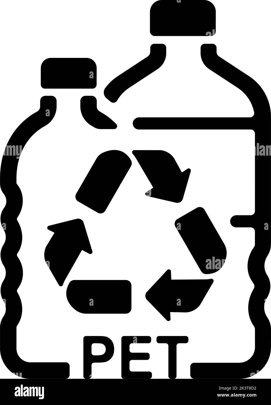 Recycling Symbols For Plastic. Vector icon illustration ( plastic bottle Stock Vector Image