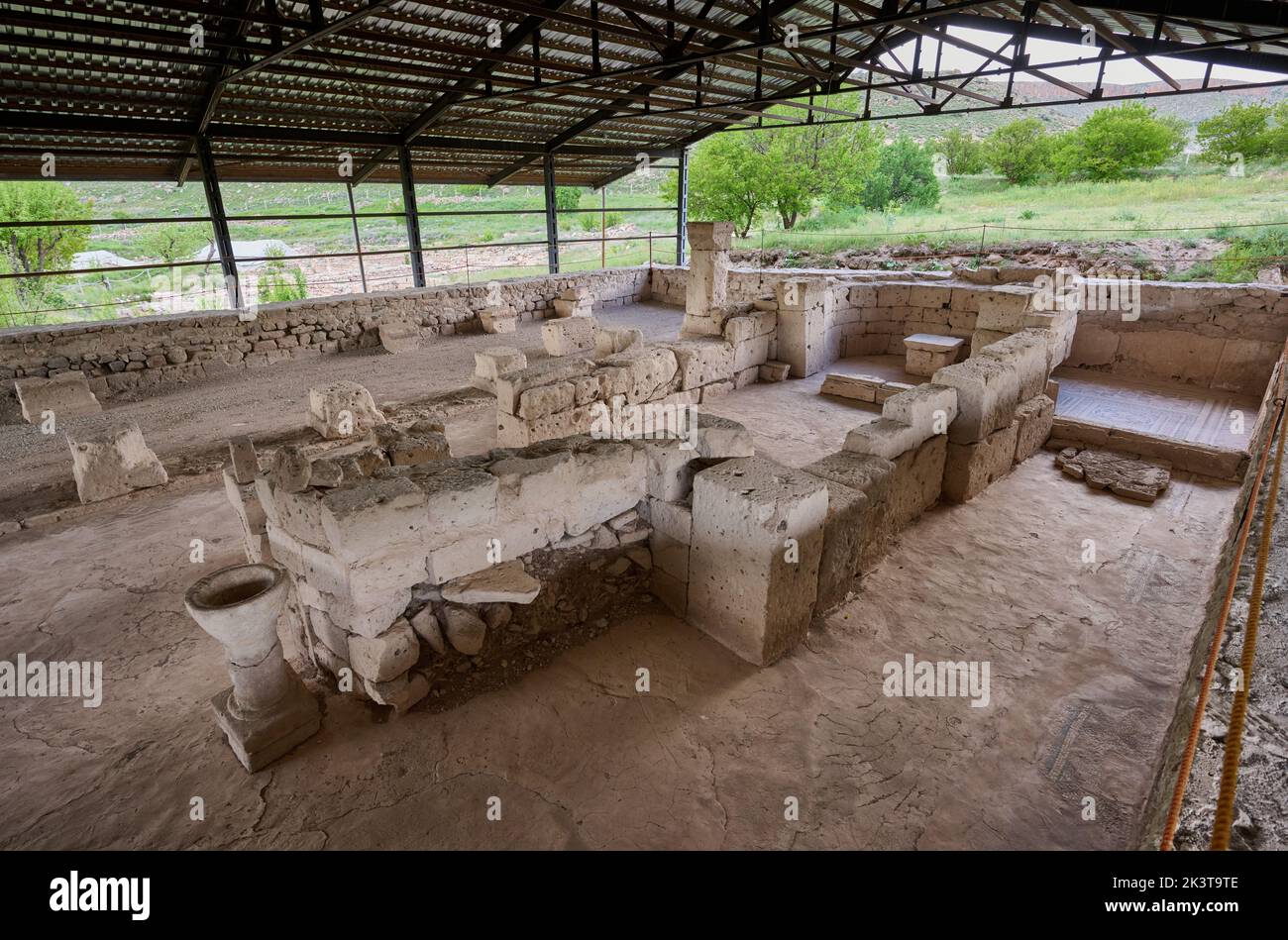 excavation of roman Sobesos Ancient City, Cappadocia, Anatolia, Turkey Stock Photo