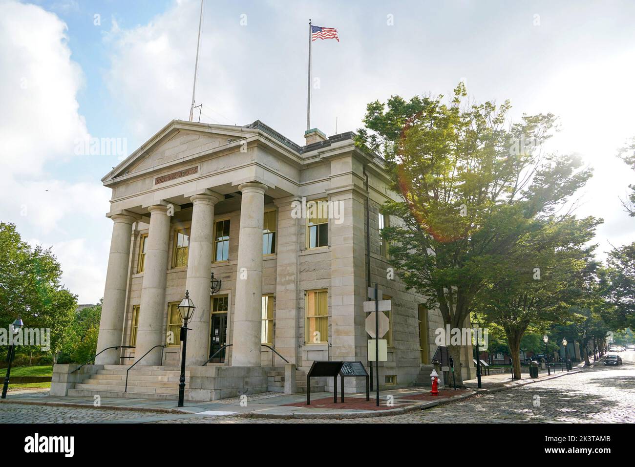 new bedford whaling historical buildings district park Stock Photo Alamy