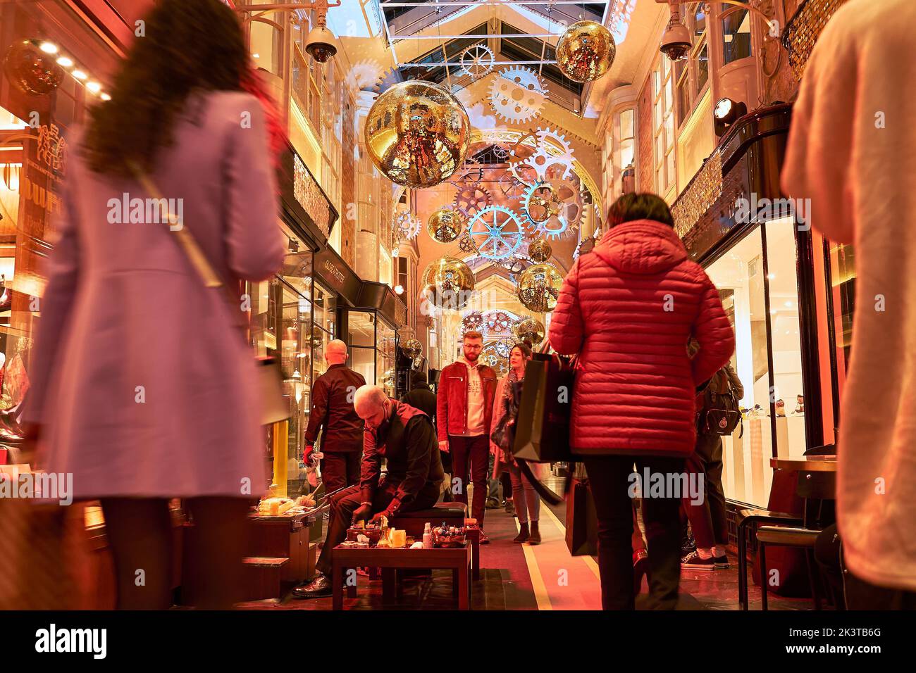 Burlington Arcade Christmas Decorations, Piccadilly, London Stock Photo