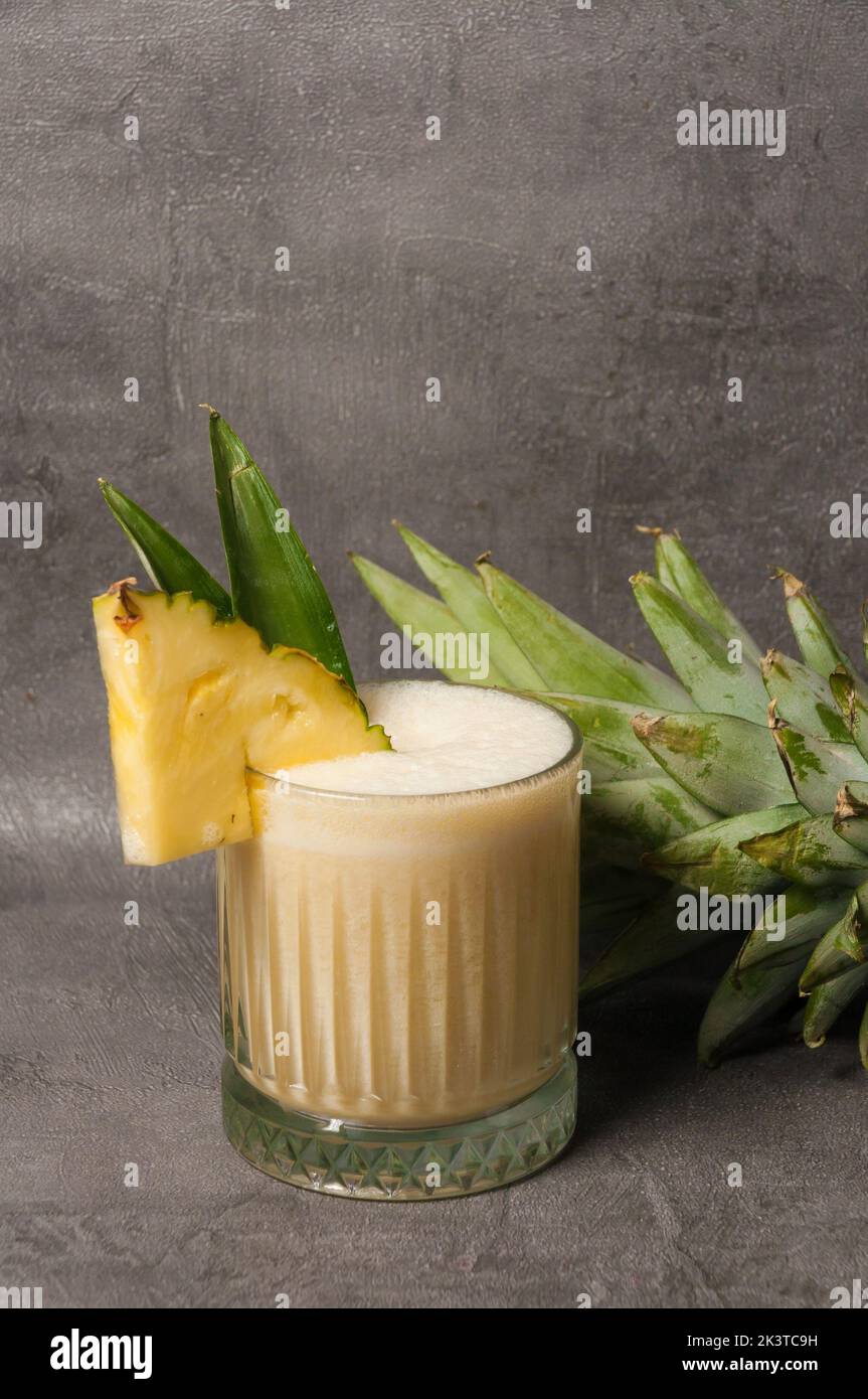 sweet pina colada is a traditional Caribbean cocktail with rum, coconut