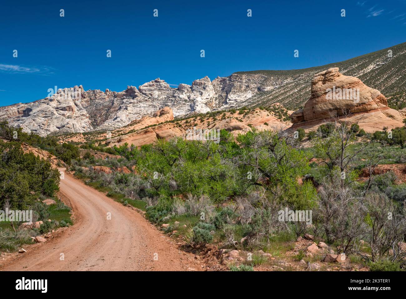 Split Mountain, Cub Creek Road, Dinosaur National Monument, Utah, USA Stock Photo