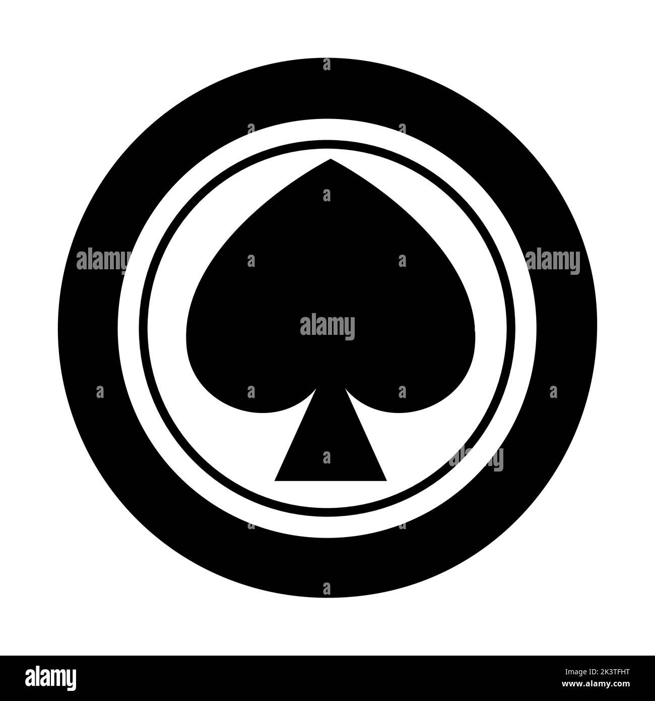 Icon Spades shape. Gambling symbol, object. Vector illustration Stock