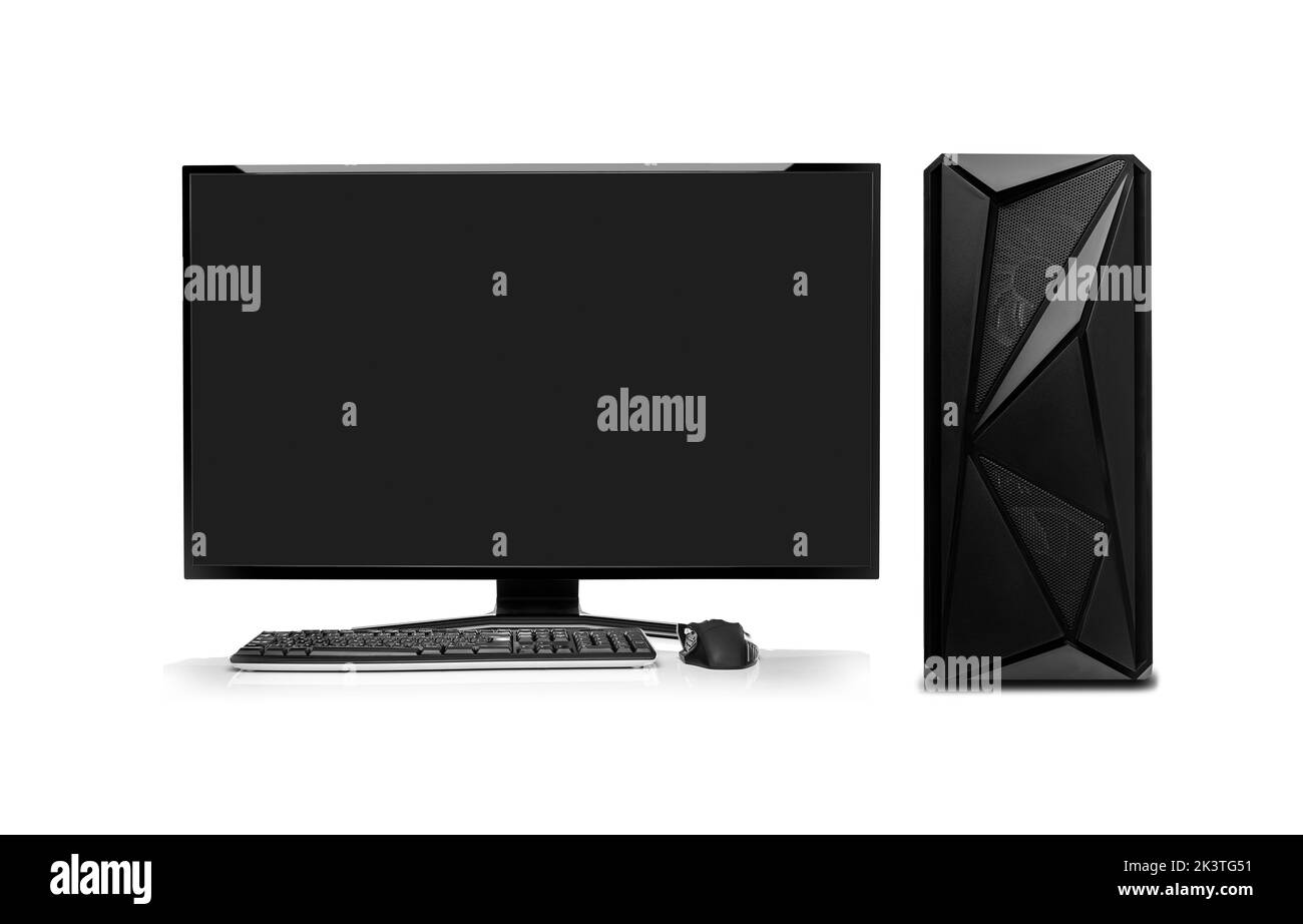 Desktop Computer Isolated On White Stock Photo Alamy desktop-computer-isolated-on-white-stock-photo-alamy
