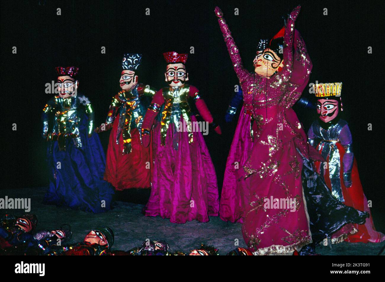 Jaipur India Travelling Puppet Show At Night Stock Photo Alamy