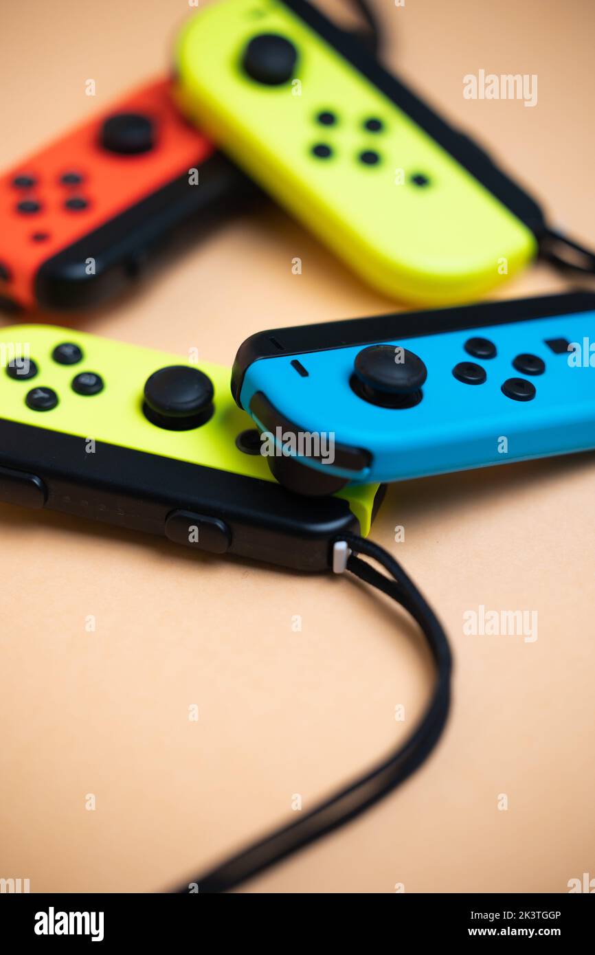 Nintendo Switch JoyCons stacked on each other Stock Photo Alamy