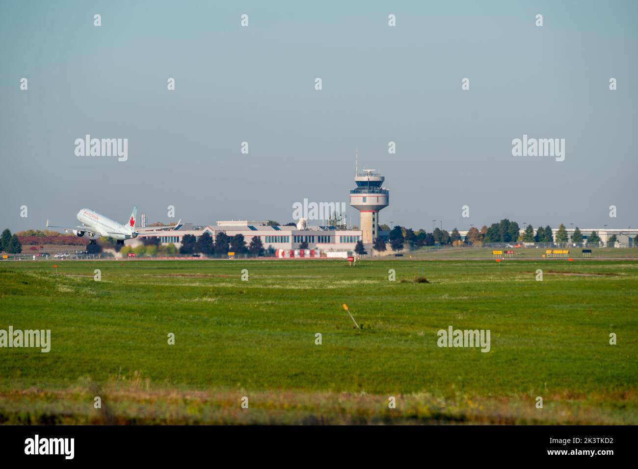 Air Canada commercial jet aircraft taking off the Ottawa McDonald