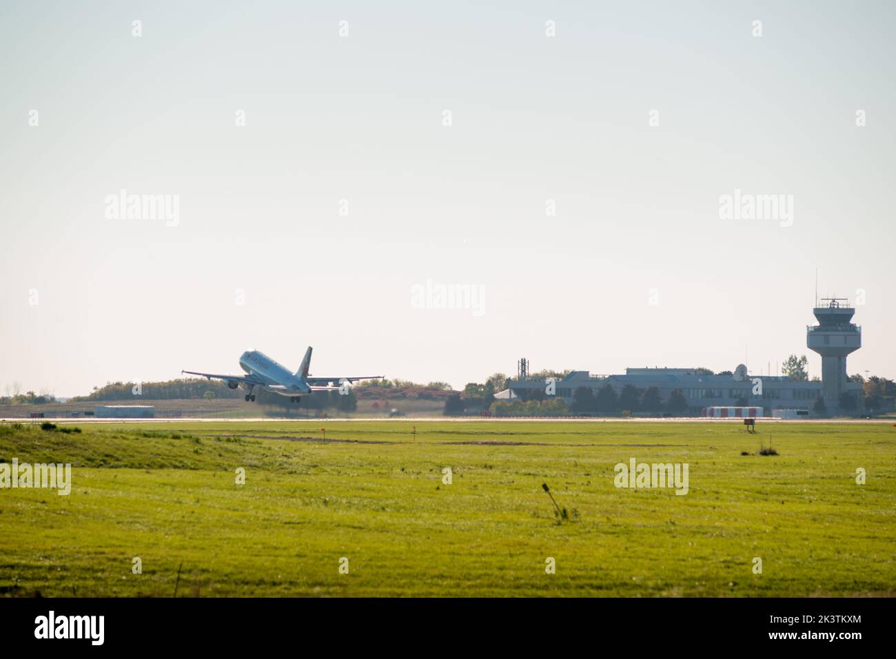 Air Canada commercial jet aircraft taking off the Ottawa McDonald