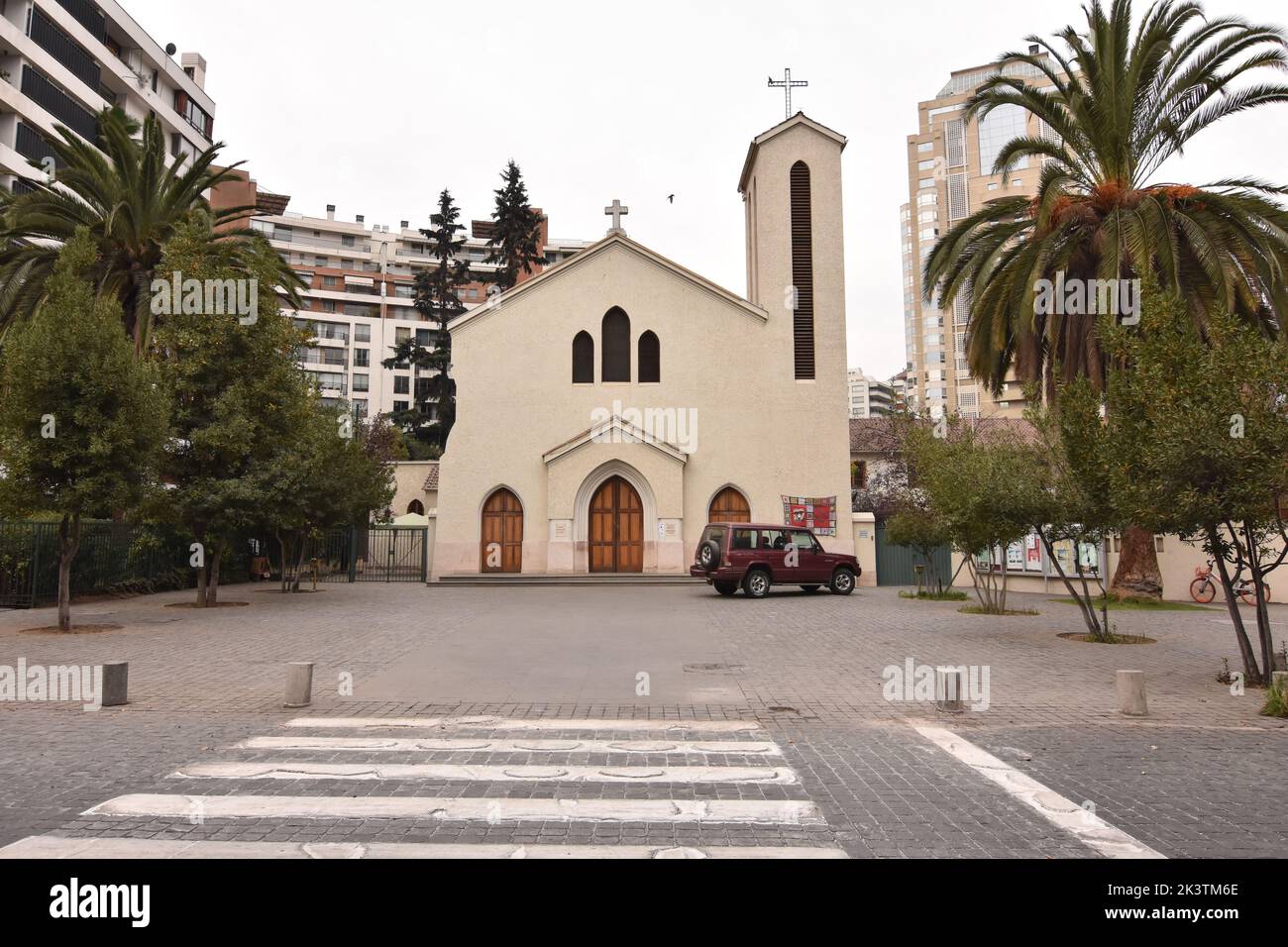 The Our Lady of the Angels Church in Santiago, Chile Stock Photo