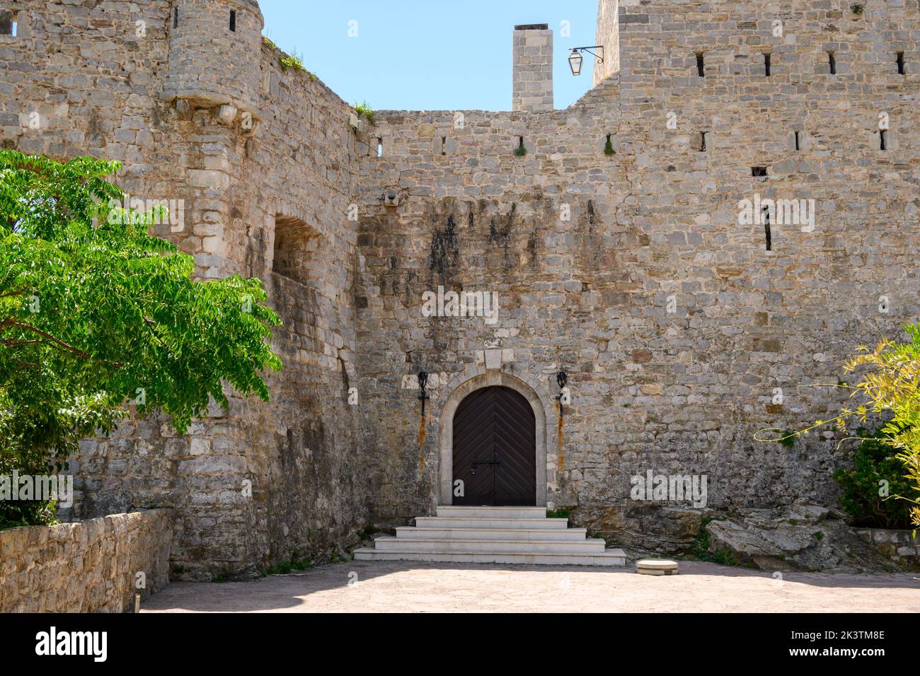 The Budva Citadel, an ancient fortress in the city of Budva on the Adriatic coast. Montenegro Stock Photo