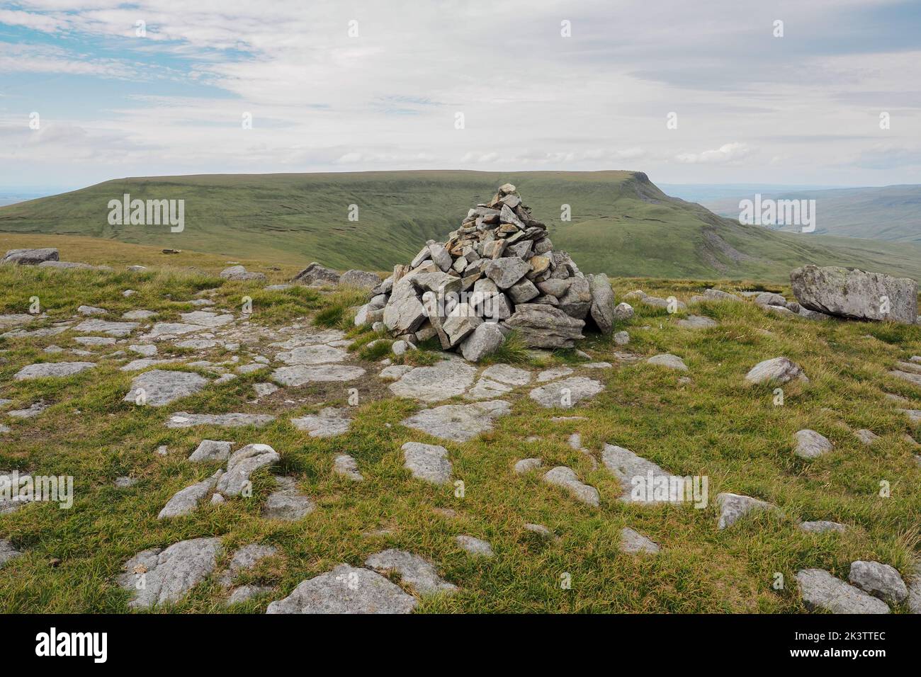 View from Swarth Fell to Wild Boar Fell and High White Scar Eden Valley, Cumbria Stock Photo