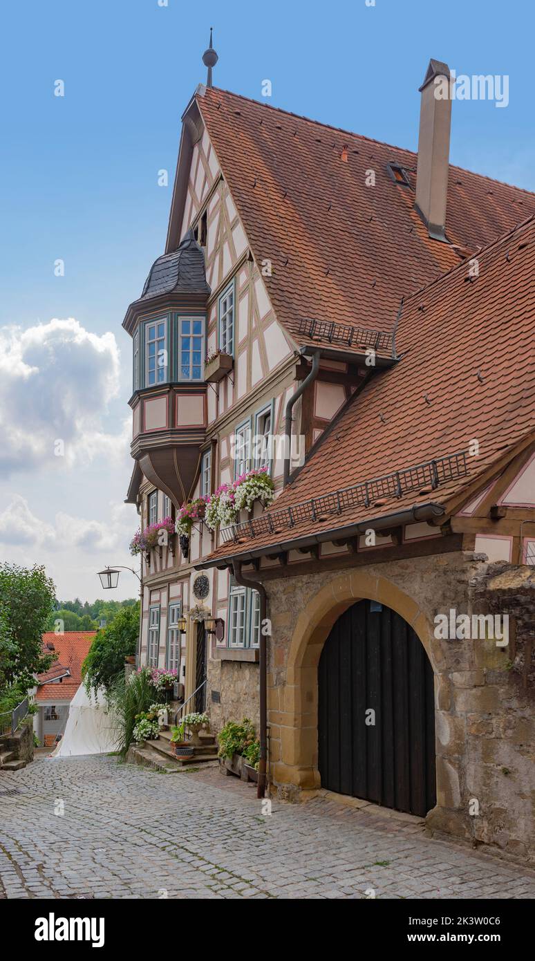 Mayor Elsaesser house in Bad Wimpfen, a historic spa town in the district of Heilbronn in the Baden-Wuerttemberg region of southern Germany Stock Photo