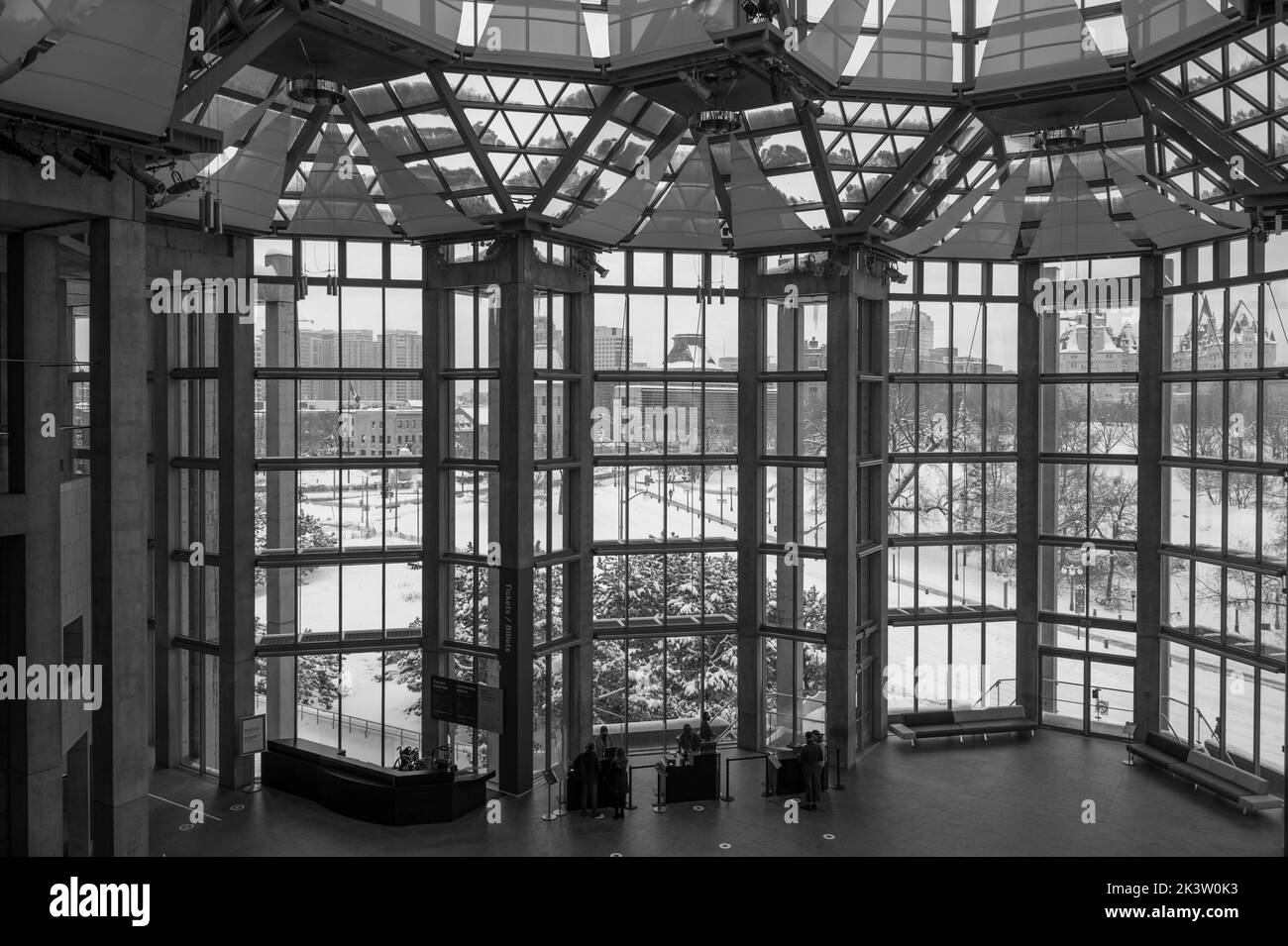 Great room inside National Gallery of Canada, Ottawa, Canada Stock