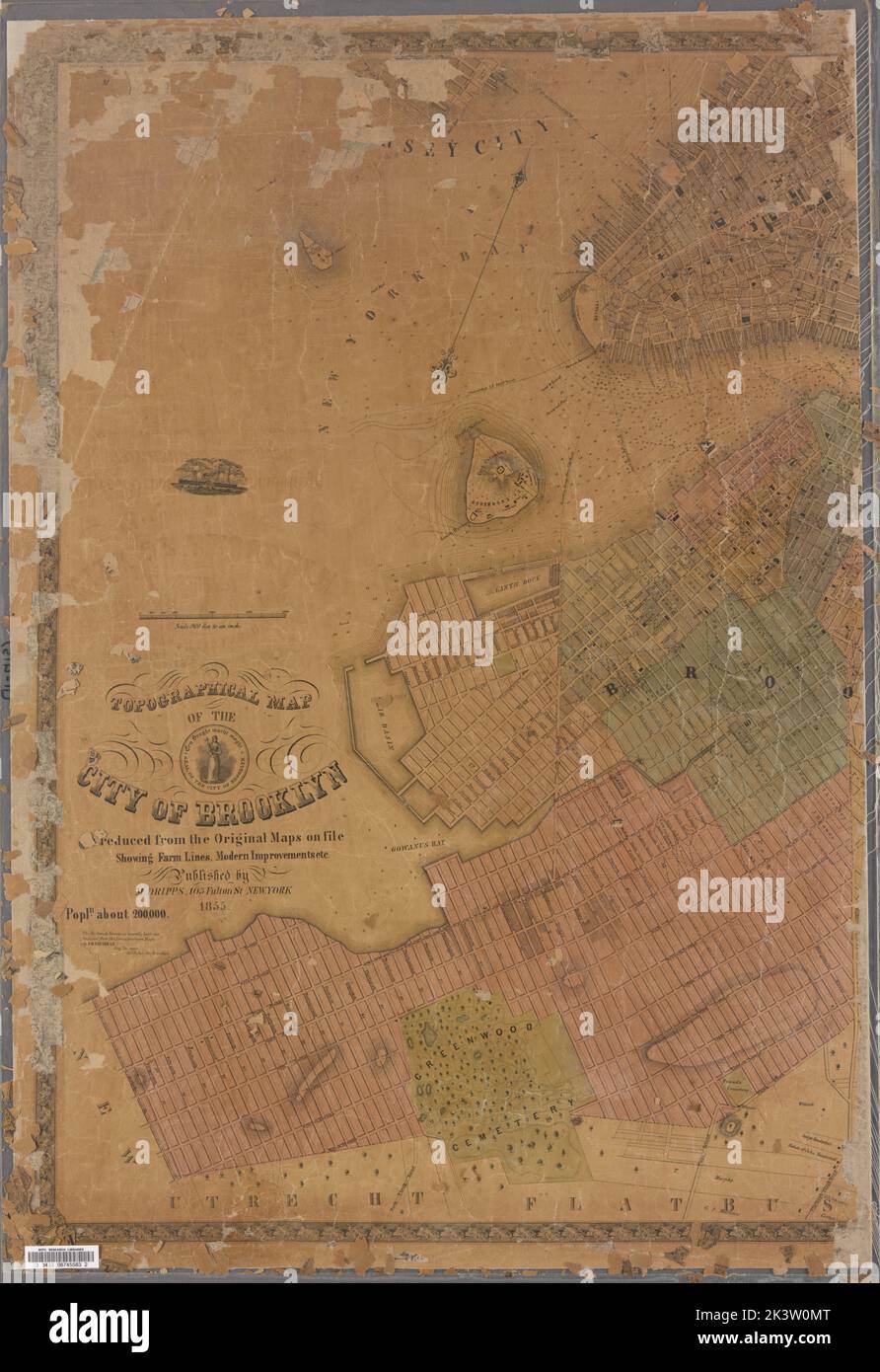 Topographical map of the city of Brooklyn as reduced from the original