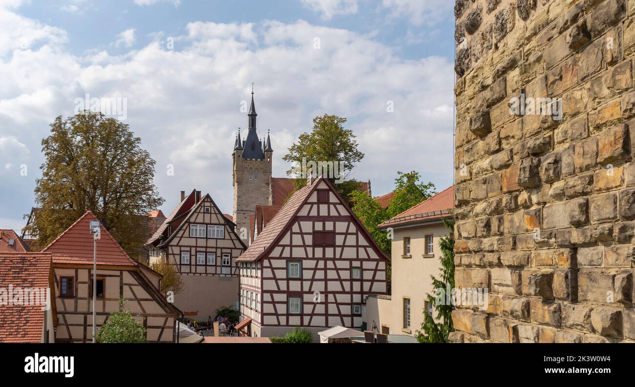 Impression of Bad Wimpfen, a historic spa town in the district of Heilbronn in the Baden-Wuerttemberg region of southern Germany Stock Photo