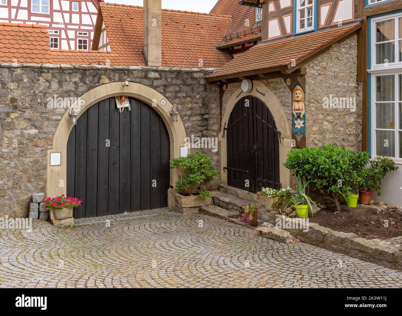 Mayor Elsaesser house in Bad Wimpfen, a historic spa town in the district of Heilbronn in the Baden-Wuerttemberg region of southern Germany Stock Photo