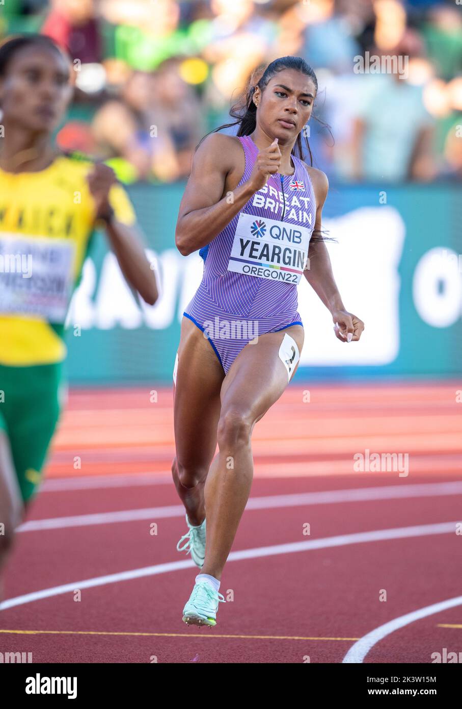 Nicole Yeargin of GB&NI competing in the women’s 400m semi finals at