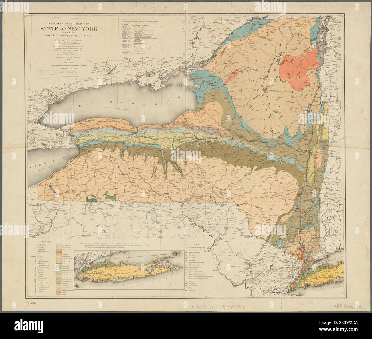 Economic and geologic map of the state of New York showing the location