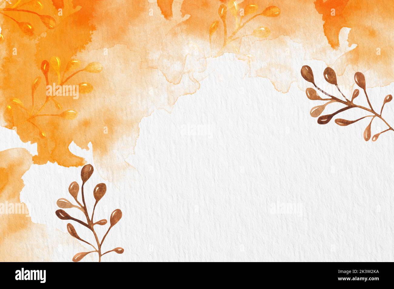 watercolor paper background texture. floral border background in green ...
