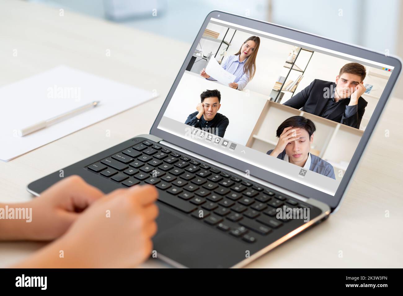  conference. Digital meeting. Remote teamwork. Covid19 lockdown WFH