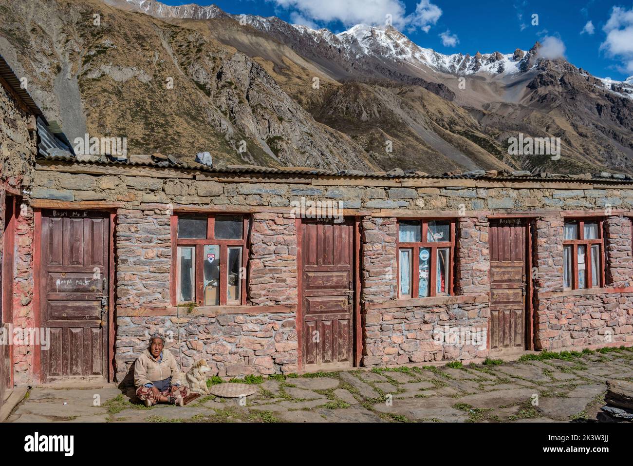 Trekking in Nepal: Village near Yak Kharka in the Annapurna Circuit ...