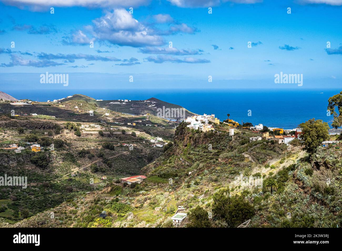 View of the Moya ravine at Moya, Gran Canaria, Canary Islands, Spain in Europa Stock Photo