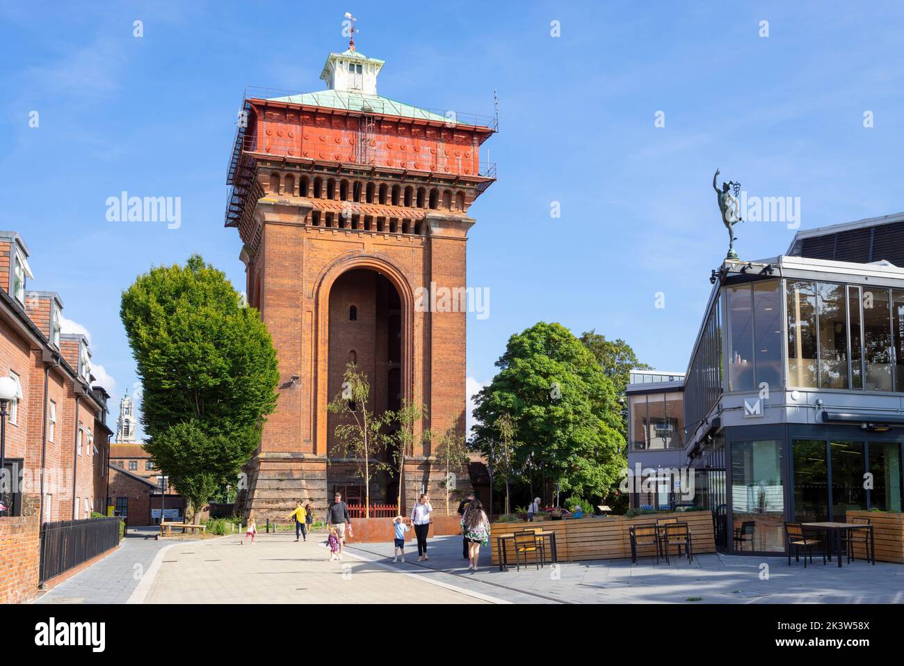 Jumbo Water Tower is a water tower next to the Mercury Theatre at the Balkerne Gate Colchester Essex England UK GB Europe Stock Photo