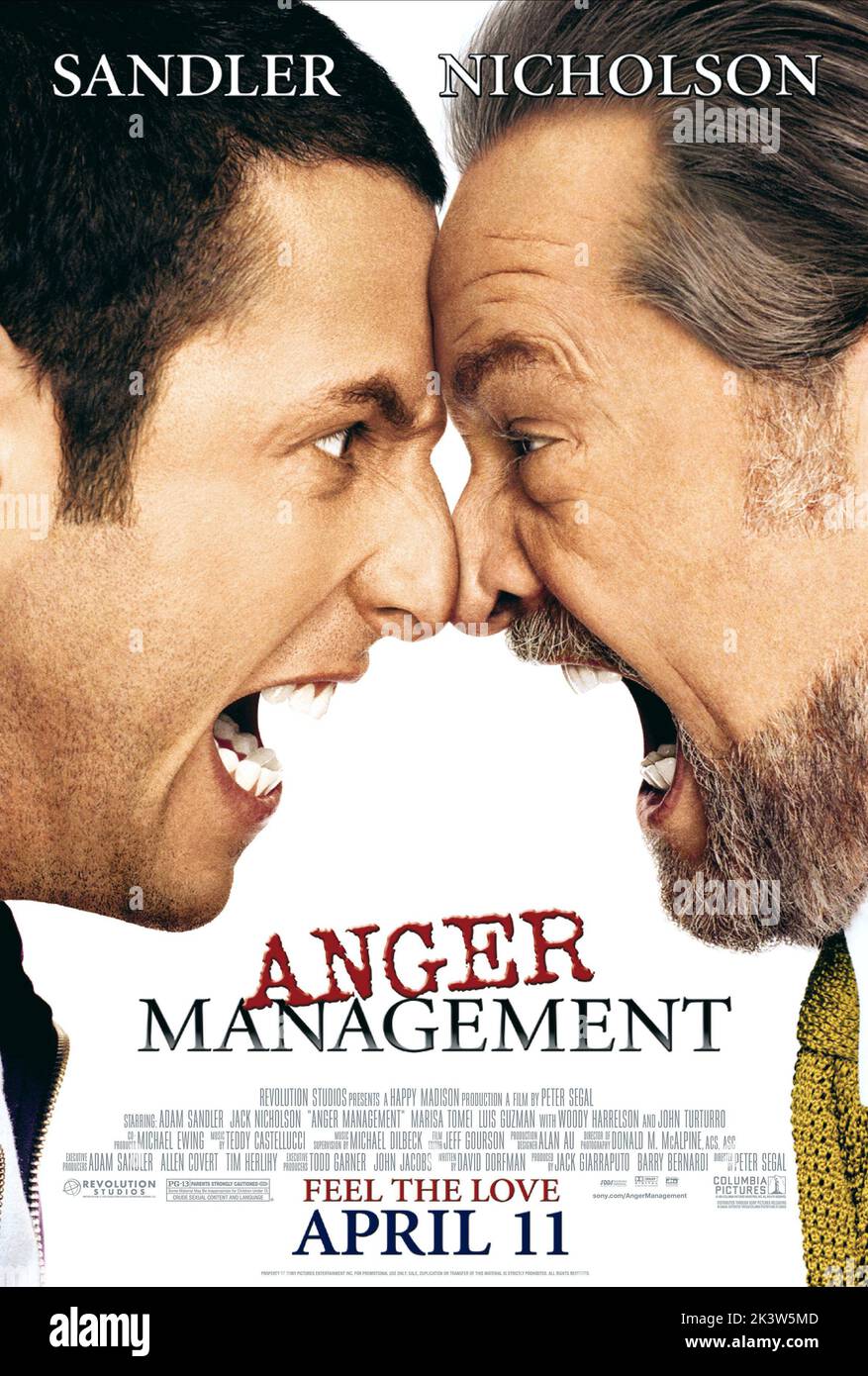 Anger Management 2003 Anger Management Movie Poster. Adam Sandler