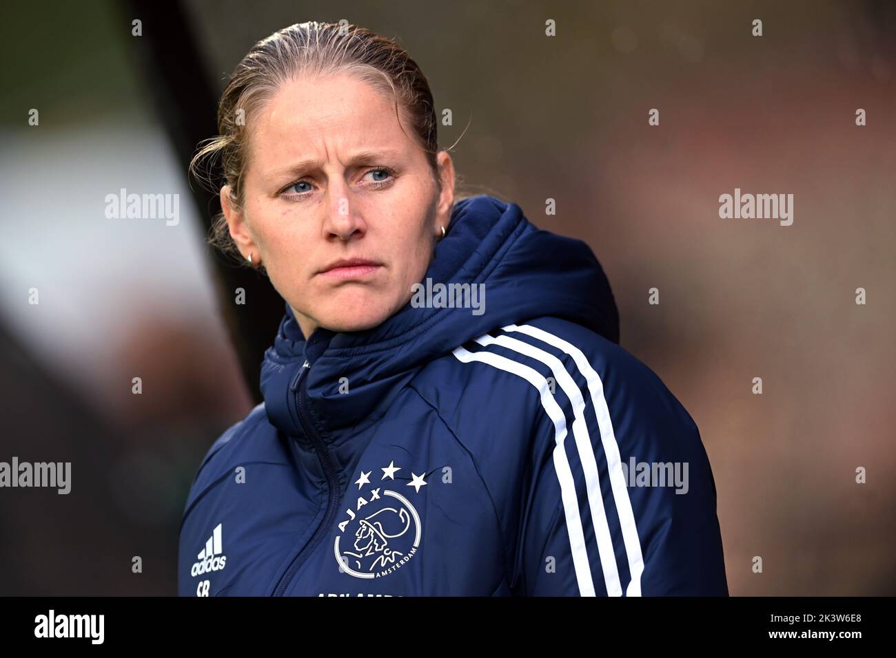 AMSTERDAM Ajax women trainer, coach Suzanne Bakker during the UEFA