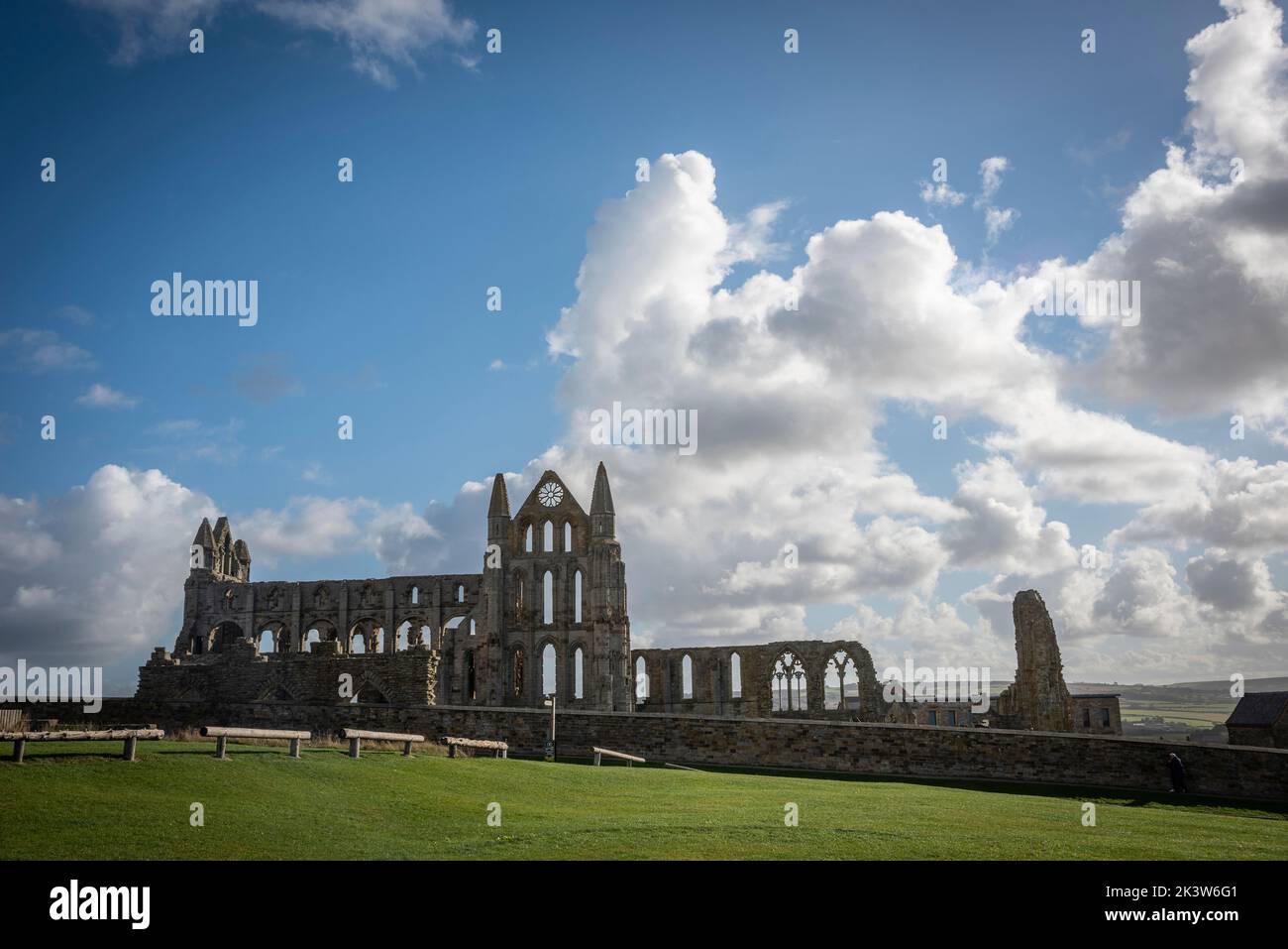 The ruins of Whitby Abbey, North Yorkshire, UK Stock Photo