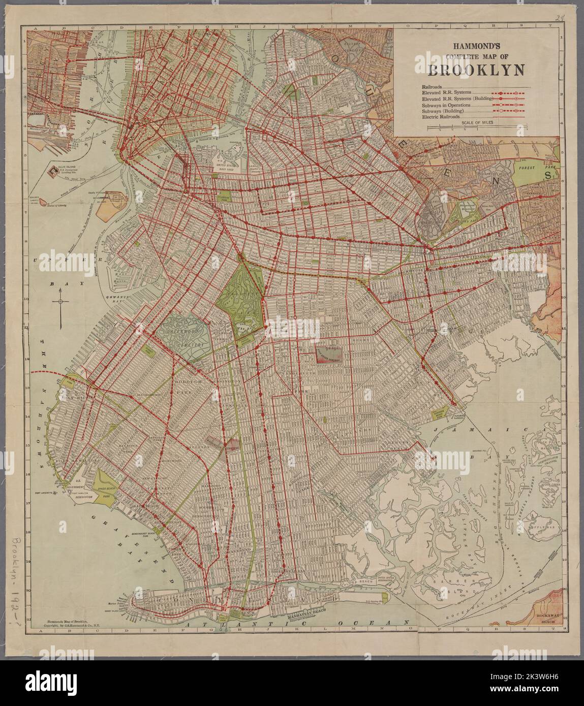 Hammond 39 s complete map of Brooklyn - Hammonds Complete Map Of Brooklyn Cartographic Maps 1920 1929 Lionel Pincus And Princess Firyal Map Division Brooklyn New York Ny Maps 2K3W6H6