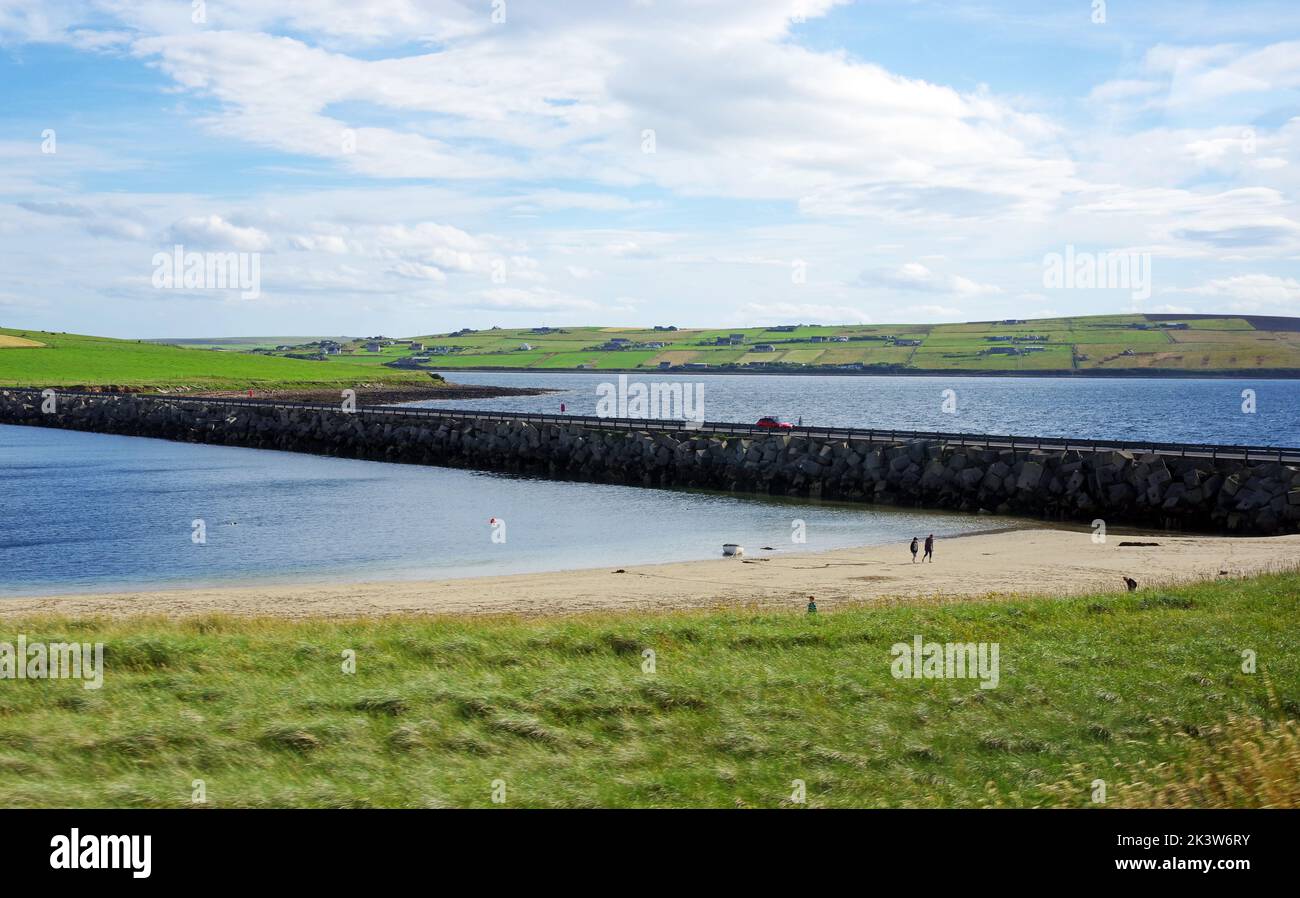 Orkney Islands. Scotland, Great Britain. The Churchill Barriers Stock Photo