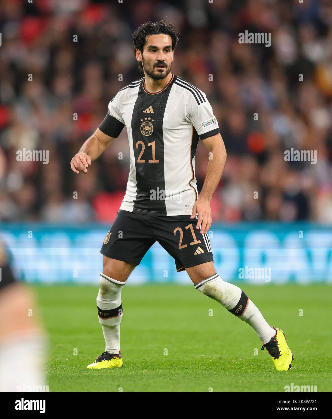 26 Sep 2022 - England v Germany - UEFA Nations League - League A - Group 3 - Wembley Stadium  Germany's Ilkay Gundogan during the UEFA Nations League match against England. Picture : Mark Pain / Alamy Live News Stock Photo