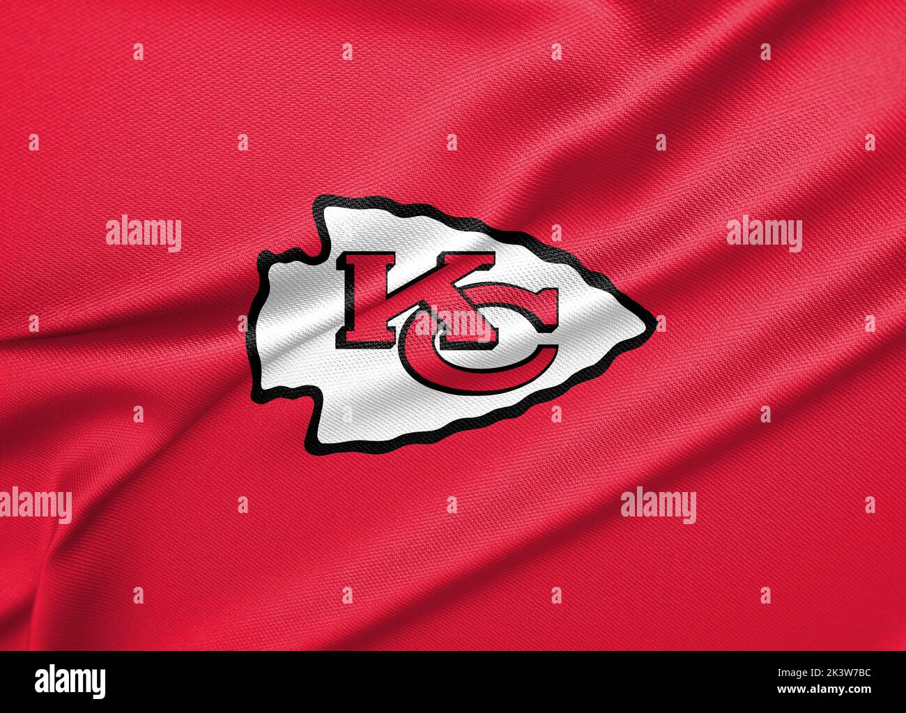 Flag Kansas City Chiefs, flag of American football team Kansas City