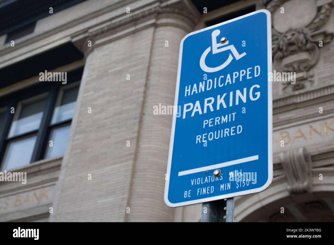 motorest Reserved Parking Sign Parking Permit Required Violators Will Be Fined Min $150 Stock Photo