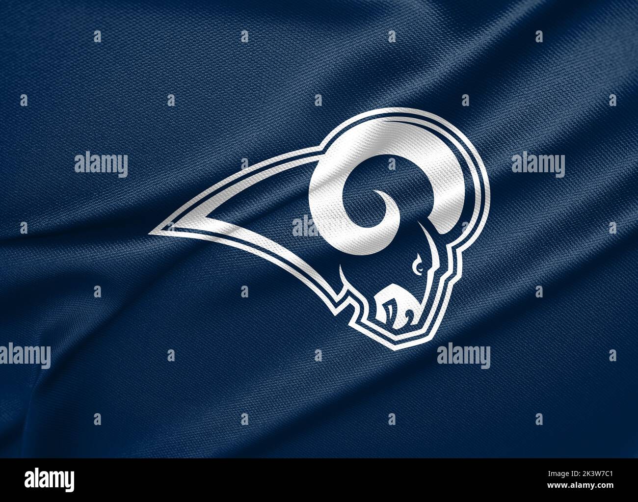 Flag Los Angeles Rams , flag of American football team Los Angeles Rams
