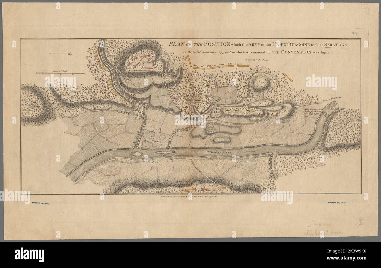 Saratoga county n y maps hi res - Plan Of The Position Which The Army Under Lt Genl Burgoine Took At Saratoga On The 10th Of September 1777 And In Which It Remained Till The Convention Was Signed Cartographic Maps 1780 Lionel Pincus And Princess Firyal Map Division Saratoga Campaign Ny 1777 Saratoga County Ny New York State History Revolution 1775 1783 United States History Revolution 1775 1783 2K3W9K0 