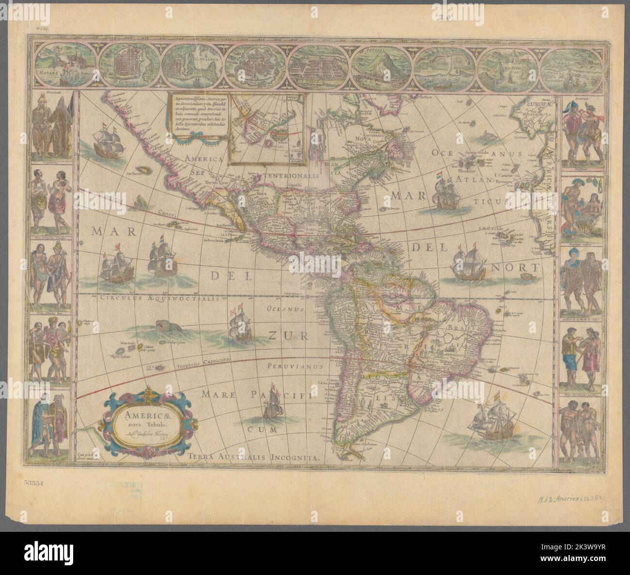 Americae nova tabula Theatrum orbis terrarum White, John, fl. 1585-1593 