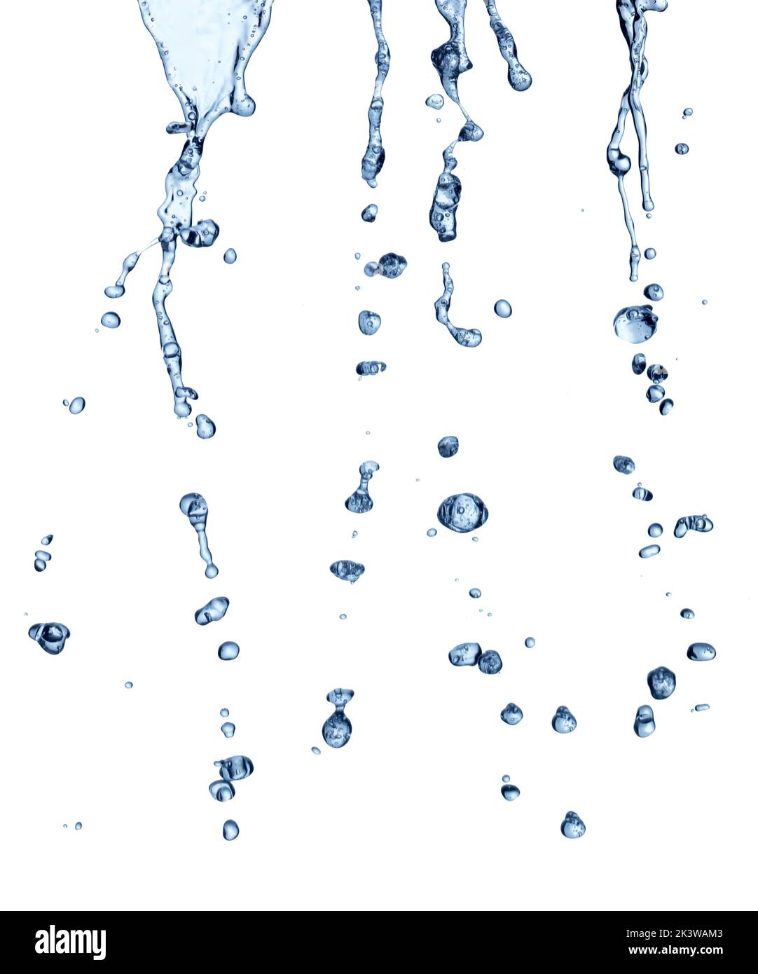 collection of various water drops on white background Stock Photo - Alamy