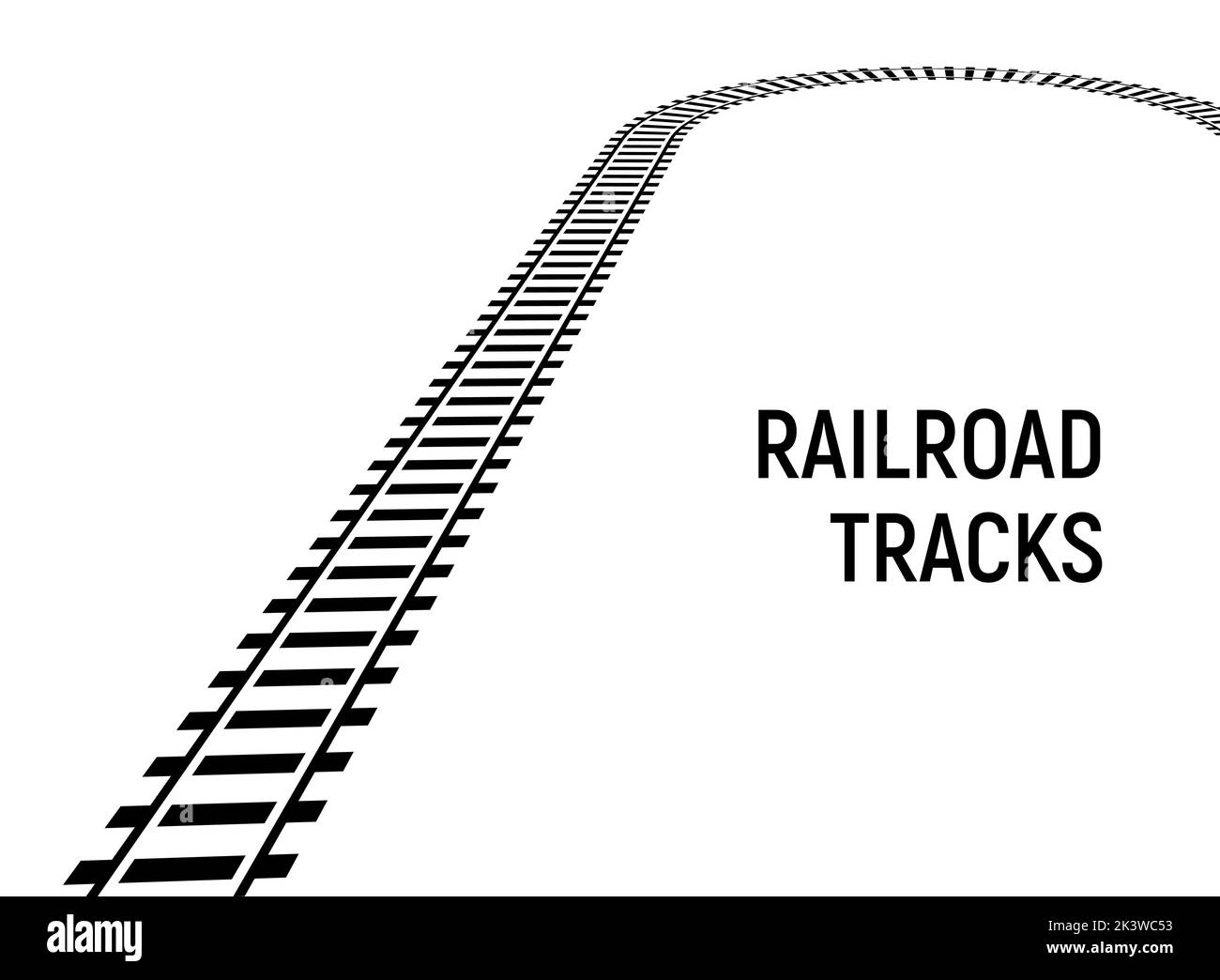 Railway train track vector route. Rail pattern curve railroad path icon