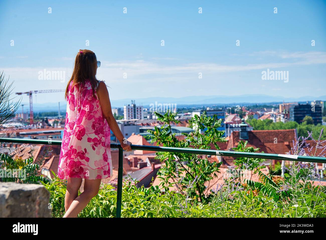 Blick über die Stadt Graz. Stock Photo