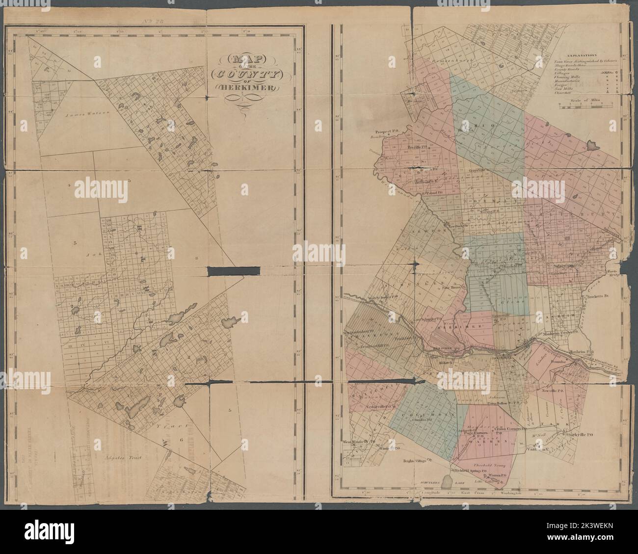 Map of the county of Herkimer Cartographic. Maps, Cadastral maps. 1856