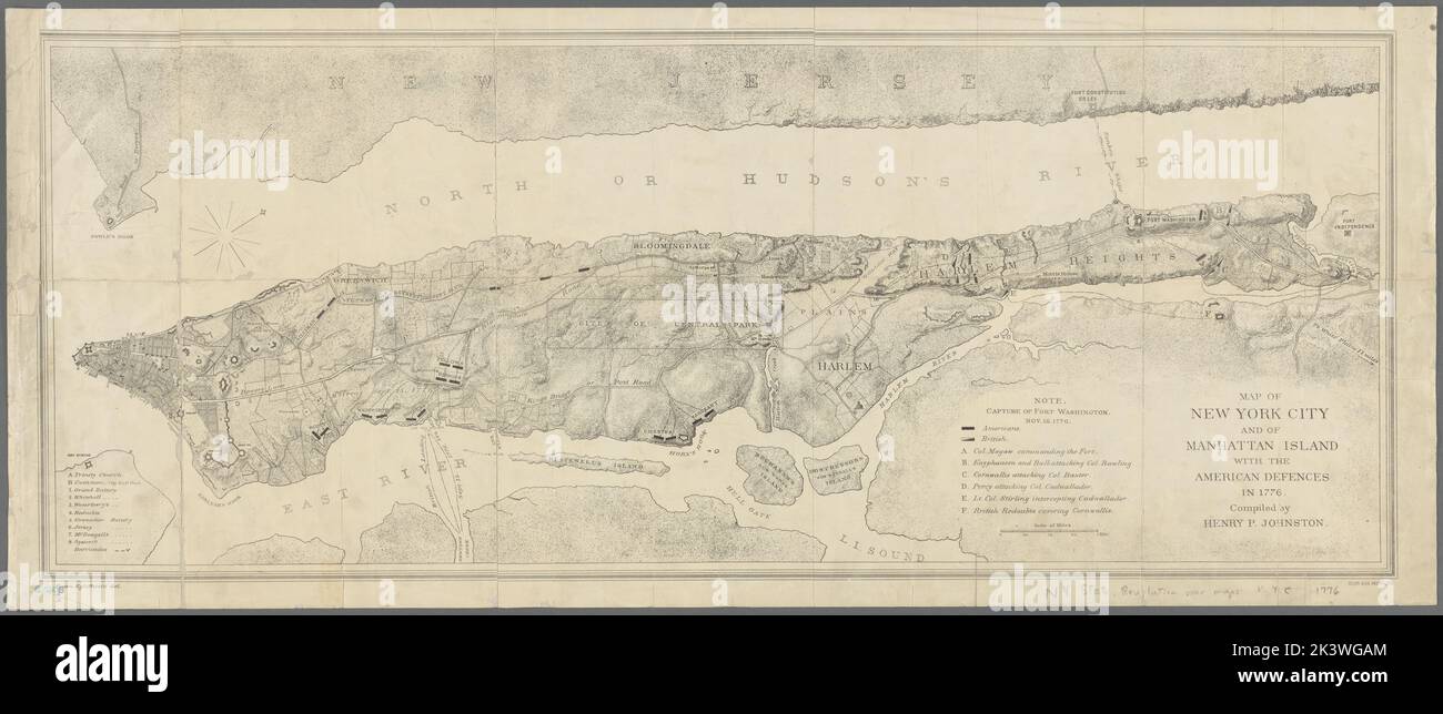 Map of New York City and of Manhattan - Map Of New York City And Of Manhattan Island With The American Defences In 1776 Cartographic Maps 1878 Lionel Pincus And Princess Firyal Map Division Manhattan New York Ny Manhattan New York Ny History New York State History Revolution 1775 1783 United States History Revolution 1775 1783 New York Ny 2K3WGAM 