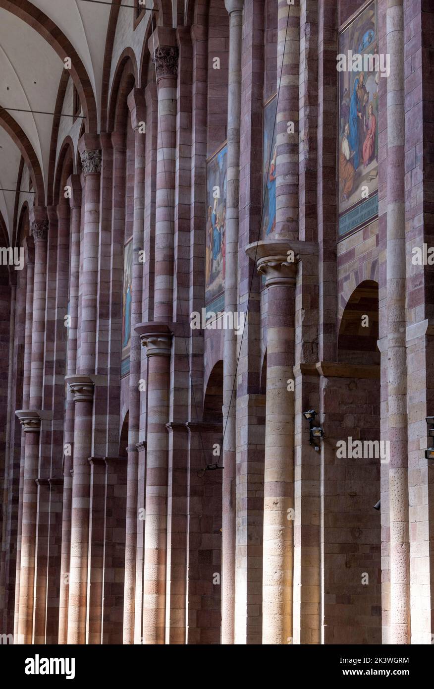 the nave, Speyer Cathedral, Speyer, Germany Stock Photo