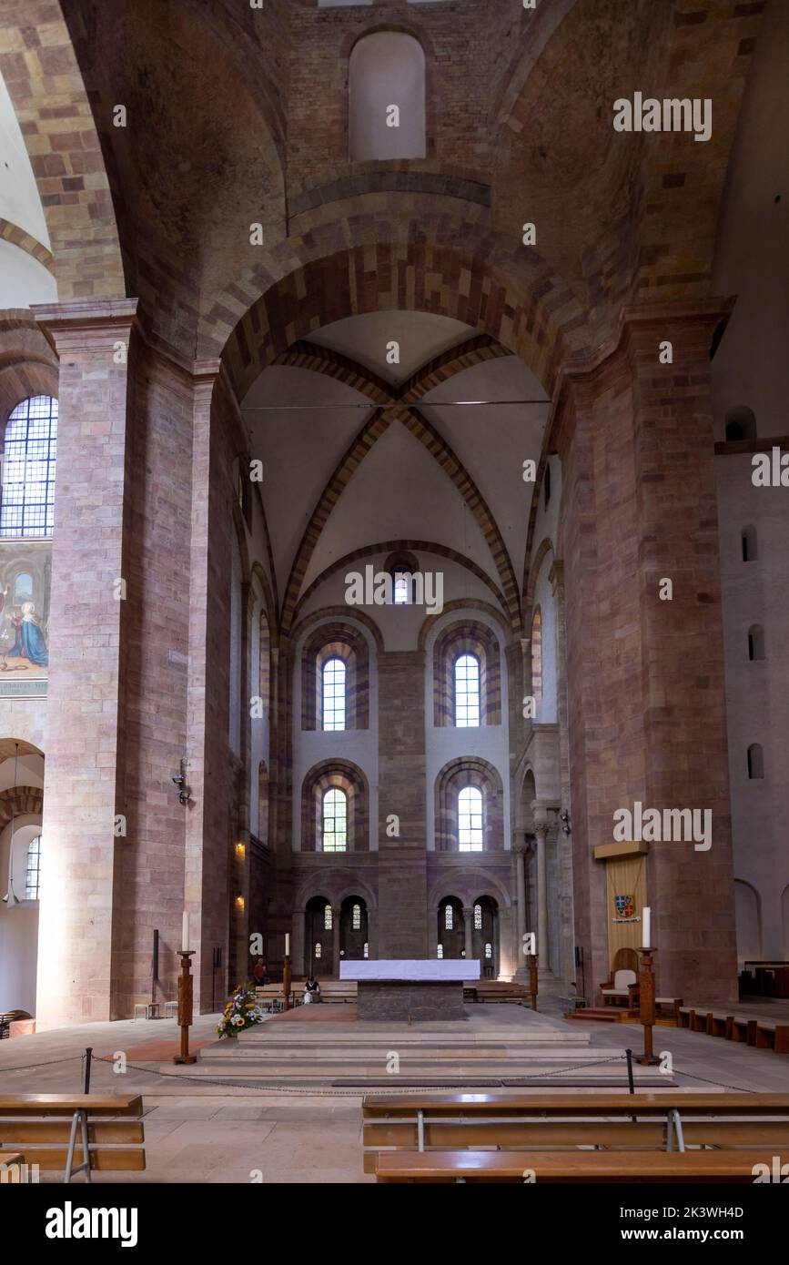 demo over transept, Speyer Cathedral, Speyer, Germany Stock Photo