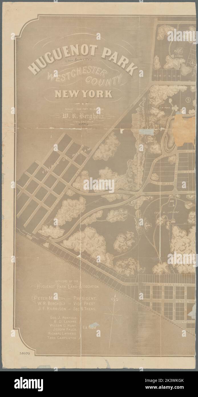 Huguenot park westchester county new york cartographic maps