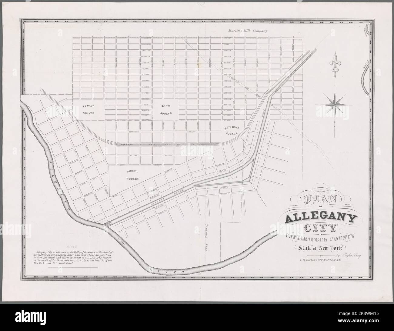 Plan of Allegany City in Cattaraugus County, state of New York