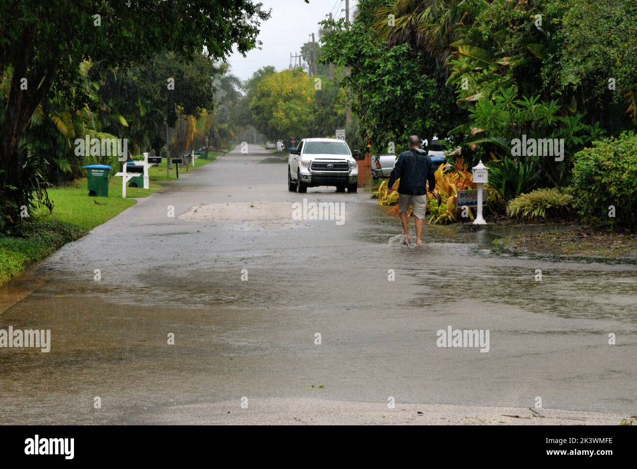 Palm bay indialantic satelitte beach flooding signs hires stock