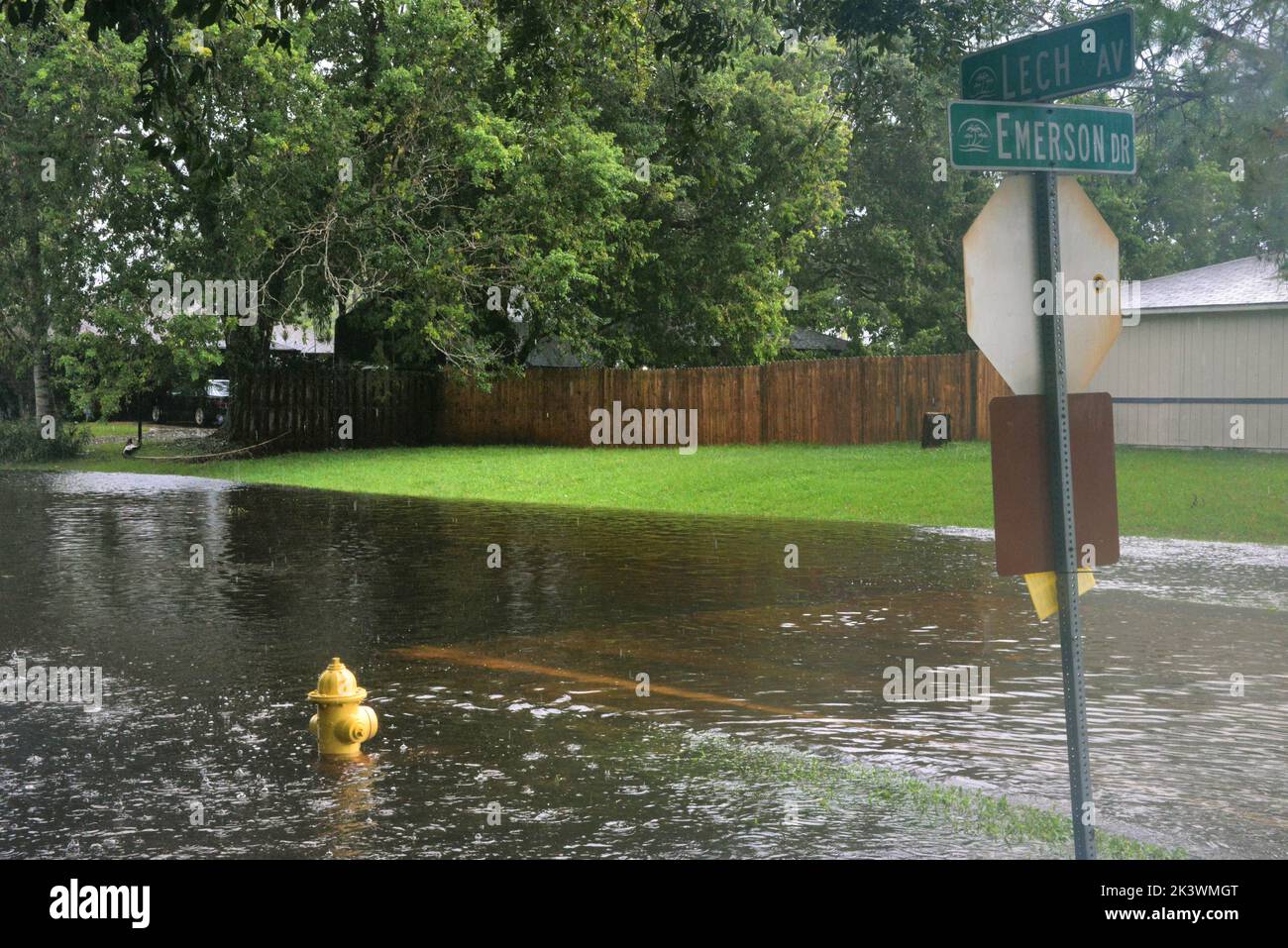 Palm bay indialantic satelitte beach flooding signs hires stock