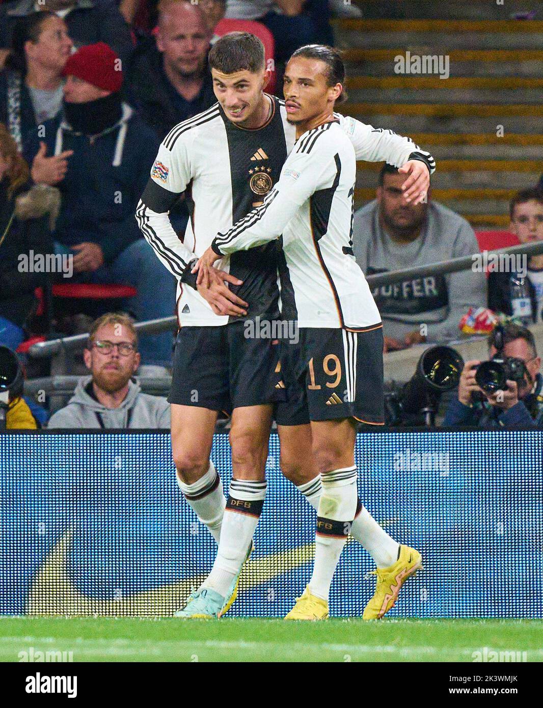 Kai Havertz, DFB 7 celebrates his goal, happy, laugh, celebration, 0-2 in the UEFA Nations League 2022 match  ENGLAND - GERMANY   in Season 2022/2023 on Sept 26, 2022  in London, Great Britain.  © Peter Schatz / Alamy Live News Stock Photo